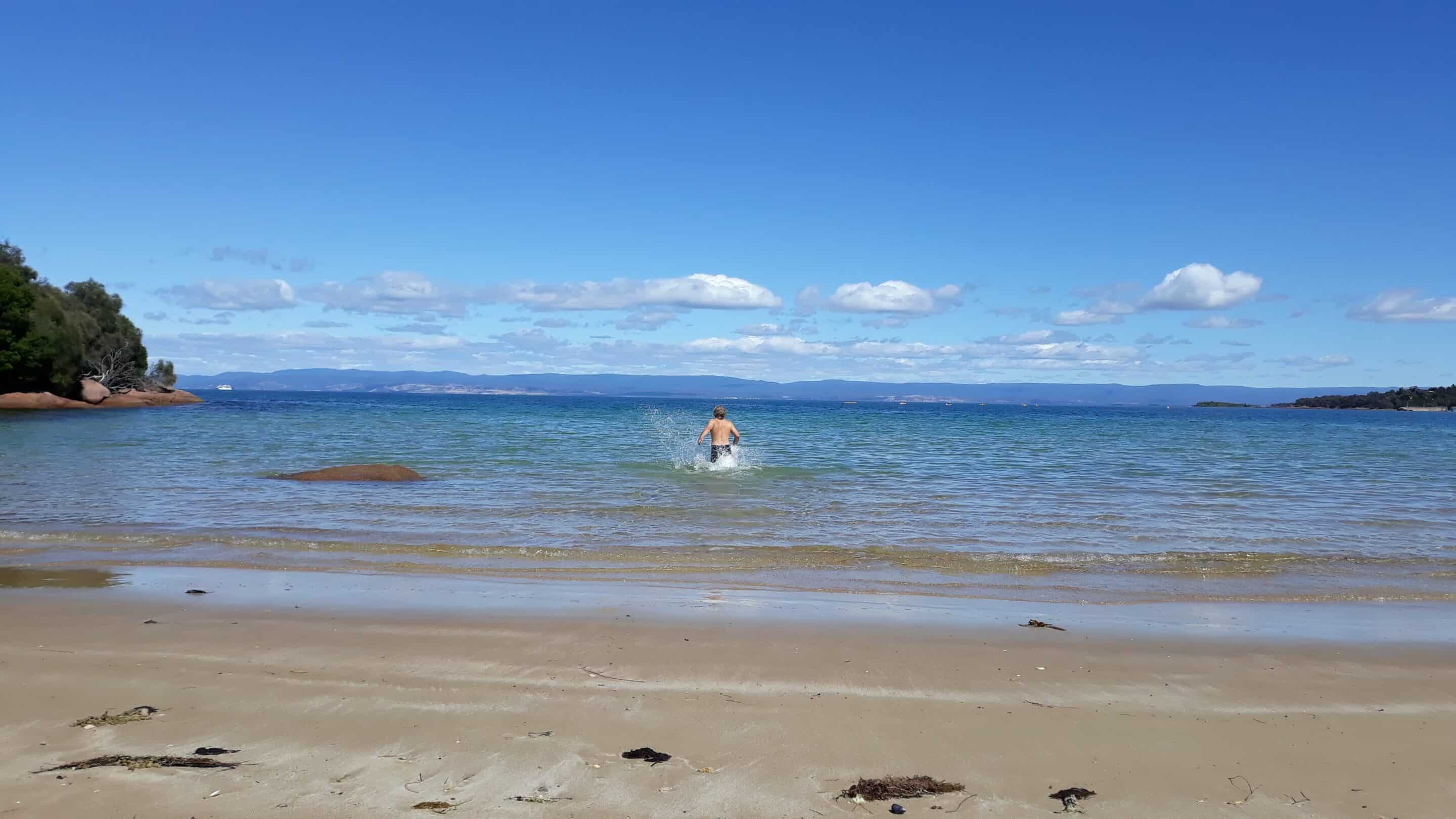 swimming in Tasmania